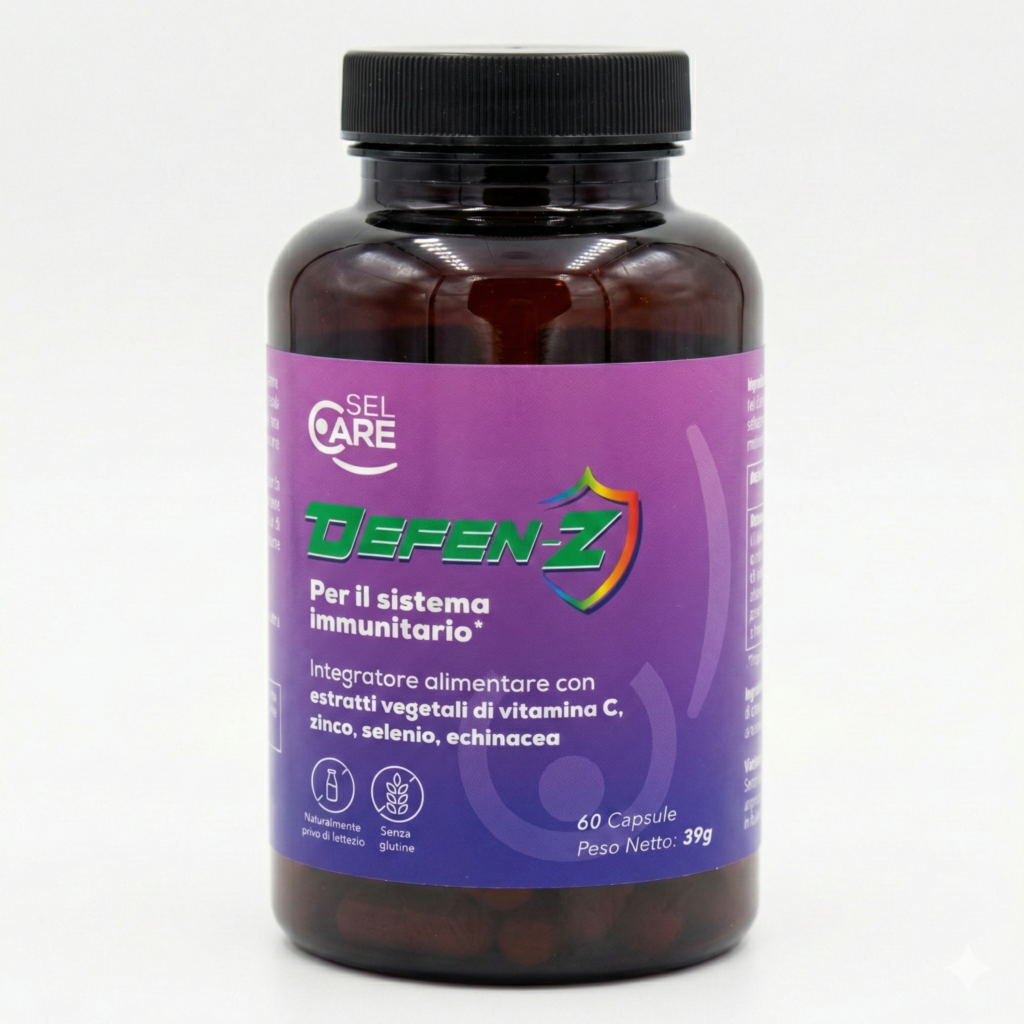 Sel Care Defen-Z integratore base di Zinco Selenio e Vitamina C per sistema immunitario e sintesi del testosterone