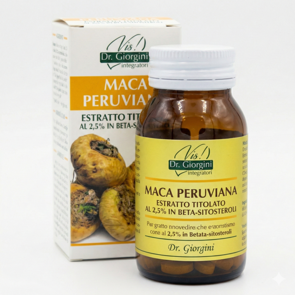 Maca Peruviana Dr. Giorgini adattogeno naturale per resistenza fisica e gestione dello stress in andropausa
